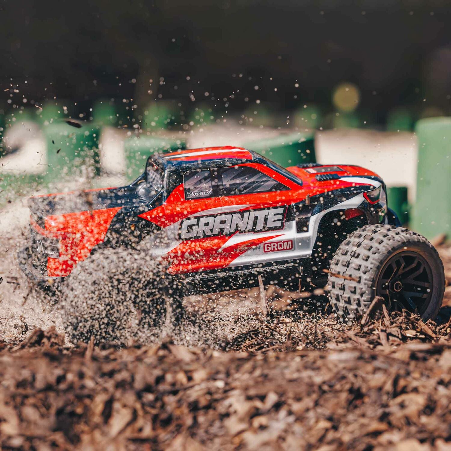 1/18 GRANITE GROM MEGA 380 Brushed 4X4 Monster Truck RTR with Battery & Charger, Red